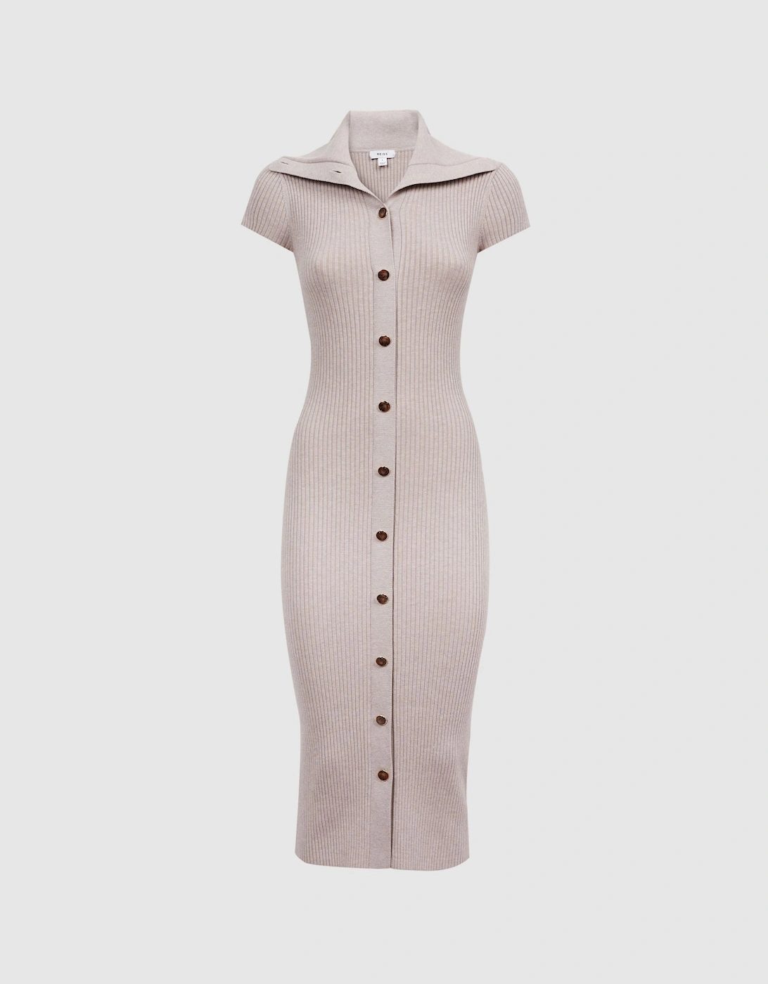 Knitted Ribbed Midi Dress, 2 of 1