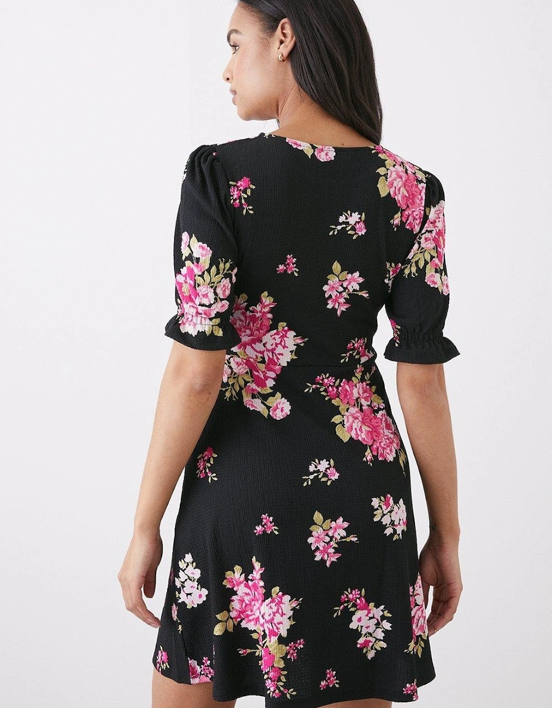 Womens/Ladies Spaced Floral Mini Dress