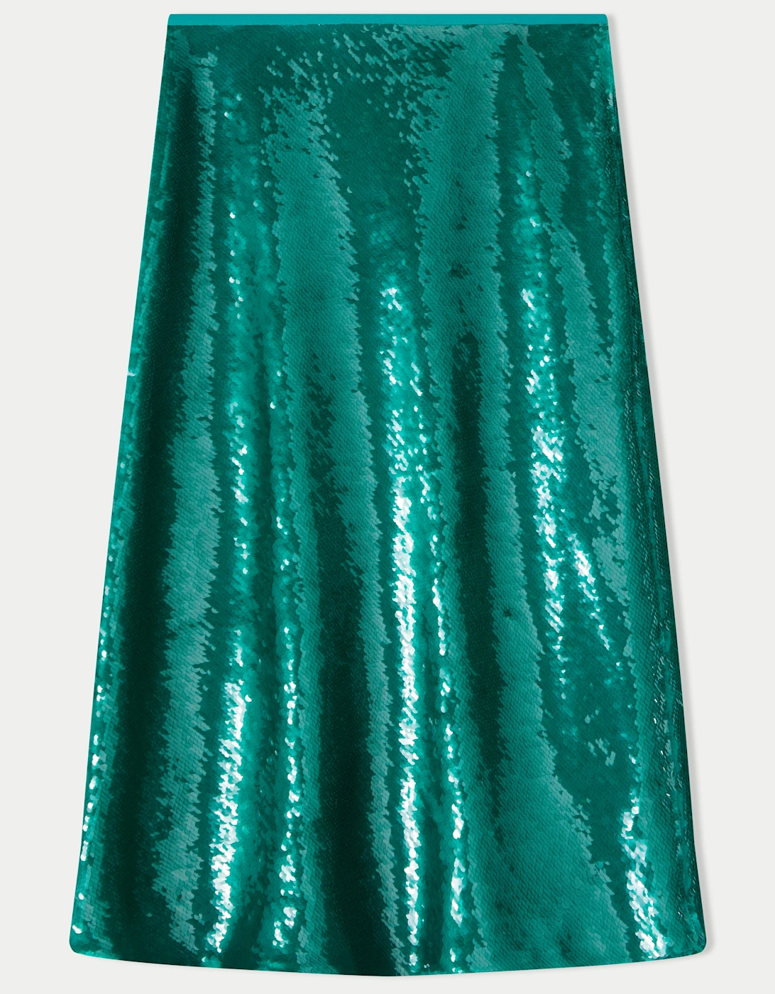 Sequin Midi Skirt | Green