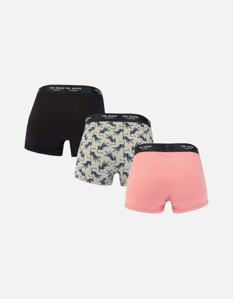 Mens 3-Pack Cotton Boxers - Mens Three Pack Cotton Fashion Trunk