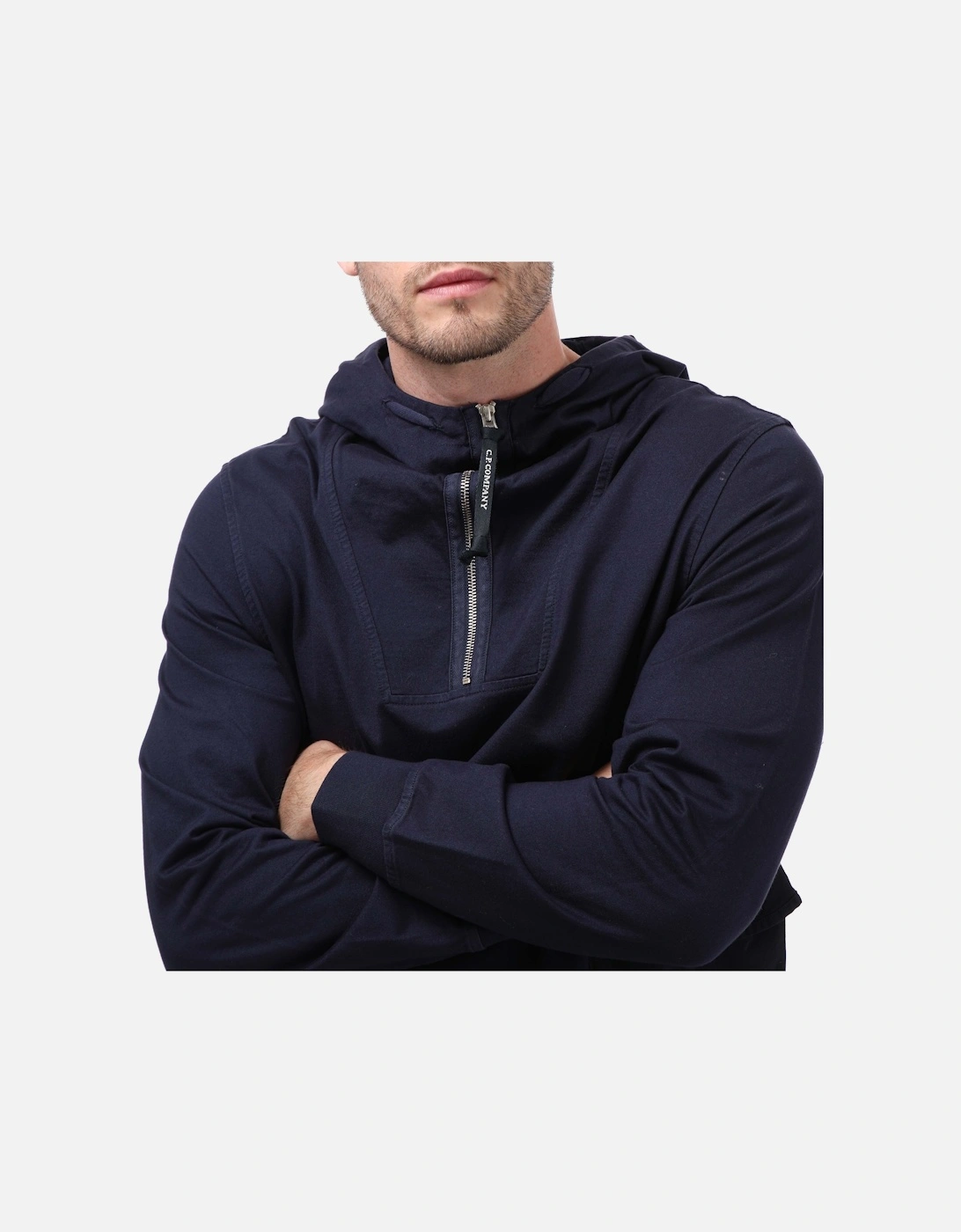 Mens 1/4 Zip Hooded Sweatshirt