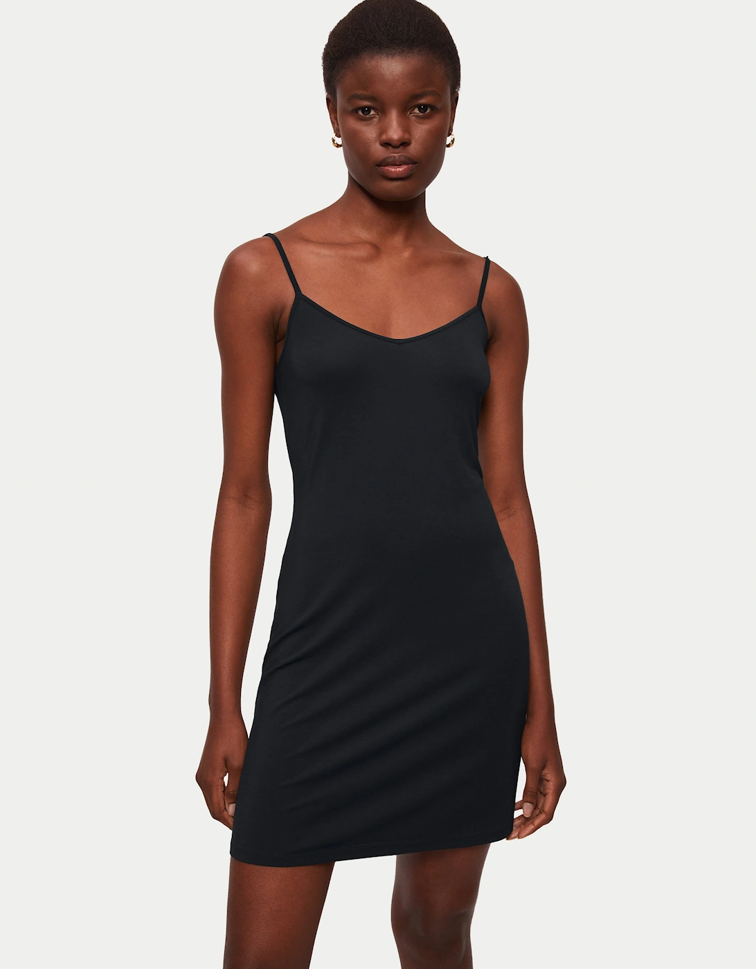 Modal Slip Dress | Black, 7 of 6