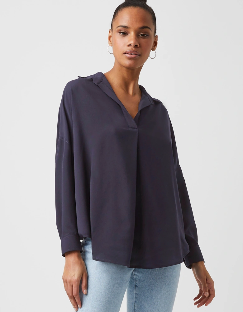 Rhodes Recycled Crepe Popover Shirt