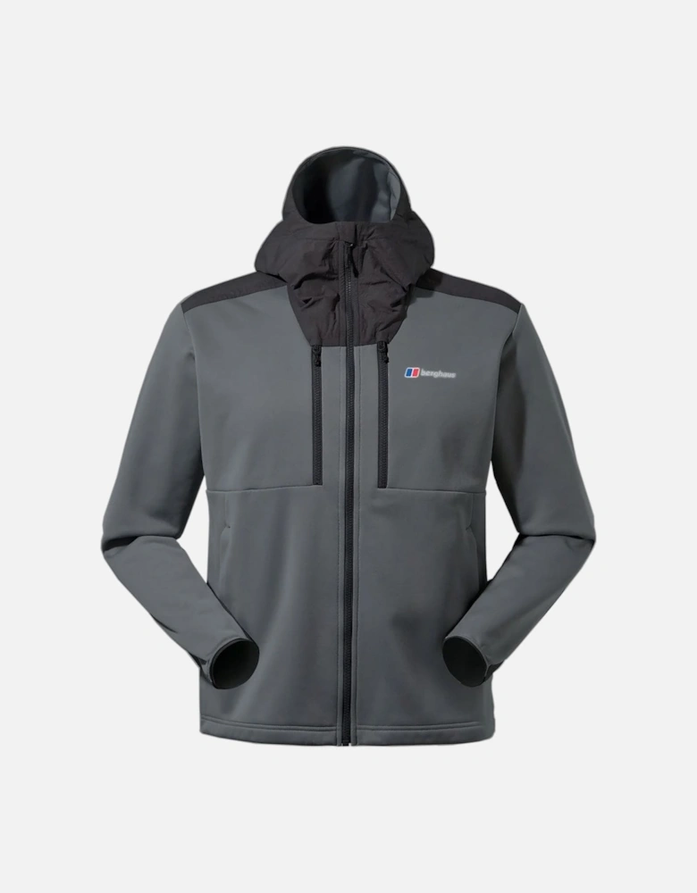 Men's Black & Grey Reacon Hooded Jacket