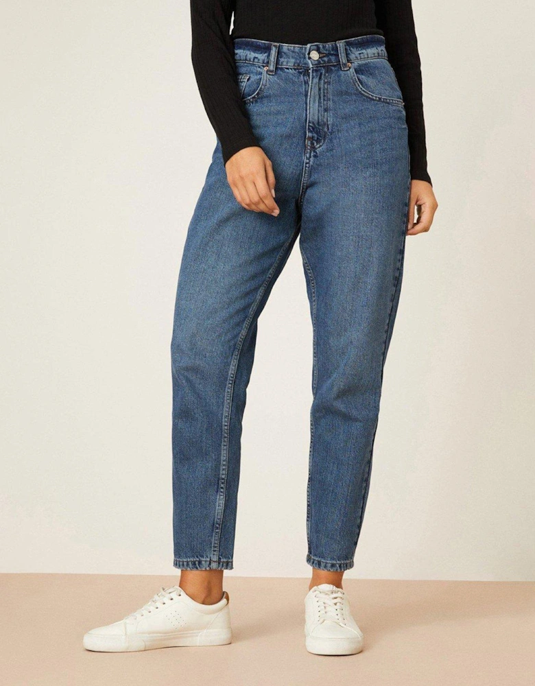Relaxed Fit Mom Jeans - Indigo
