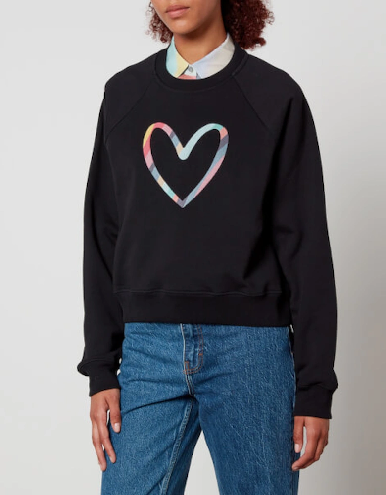 PS Swirl Heart Fleece-Back Cotton-Jersey Sweatshirt