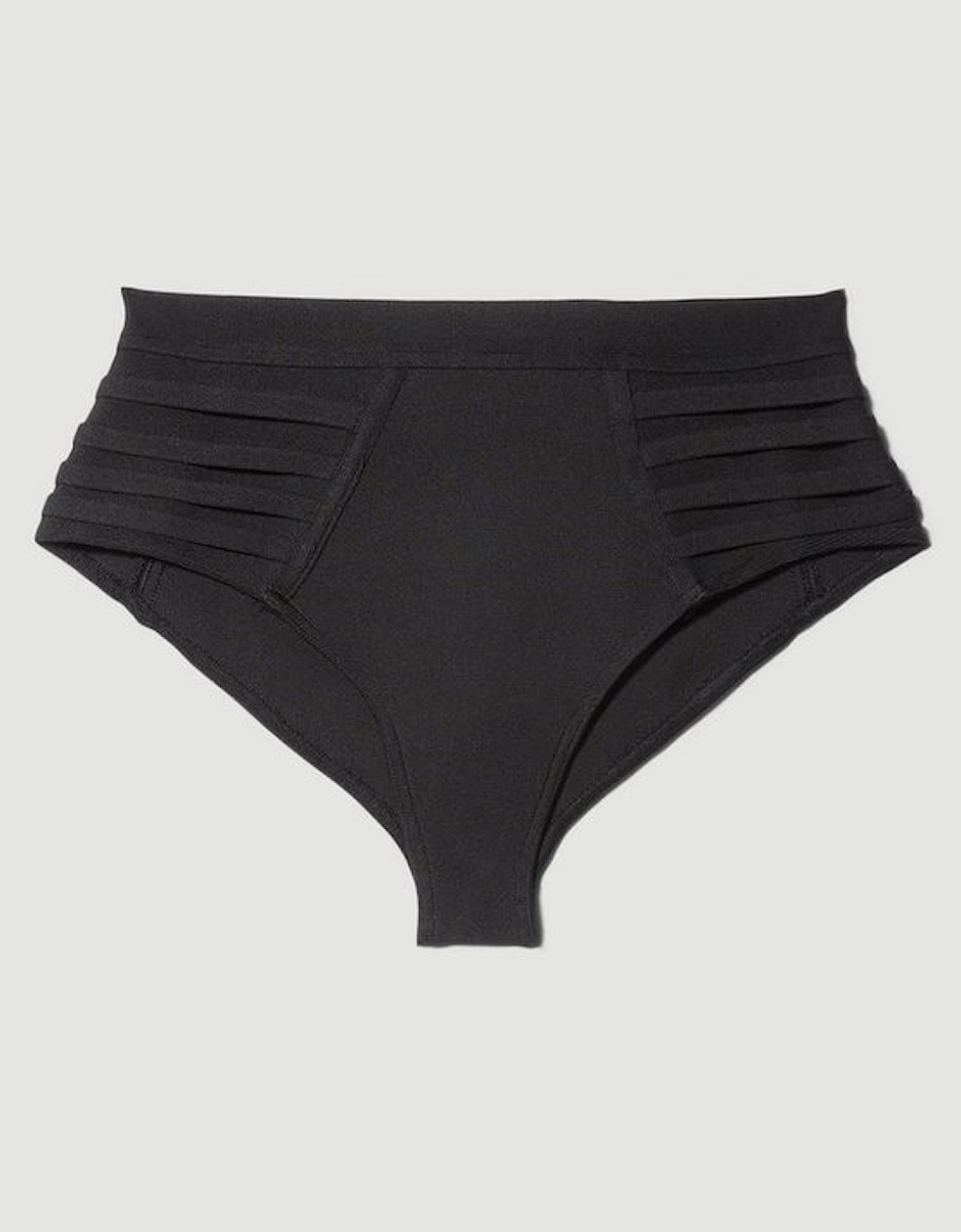 Bandage Sheer Stripe Bikini Bottoms