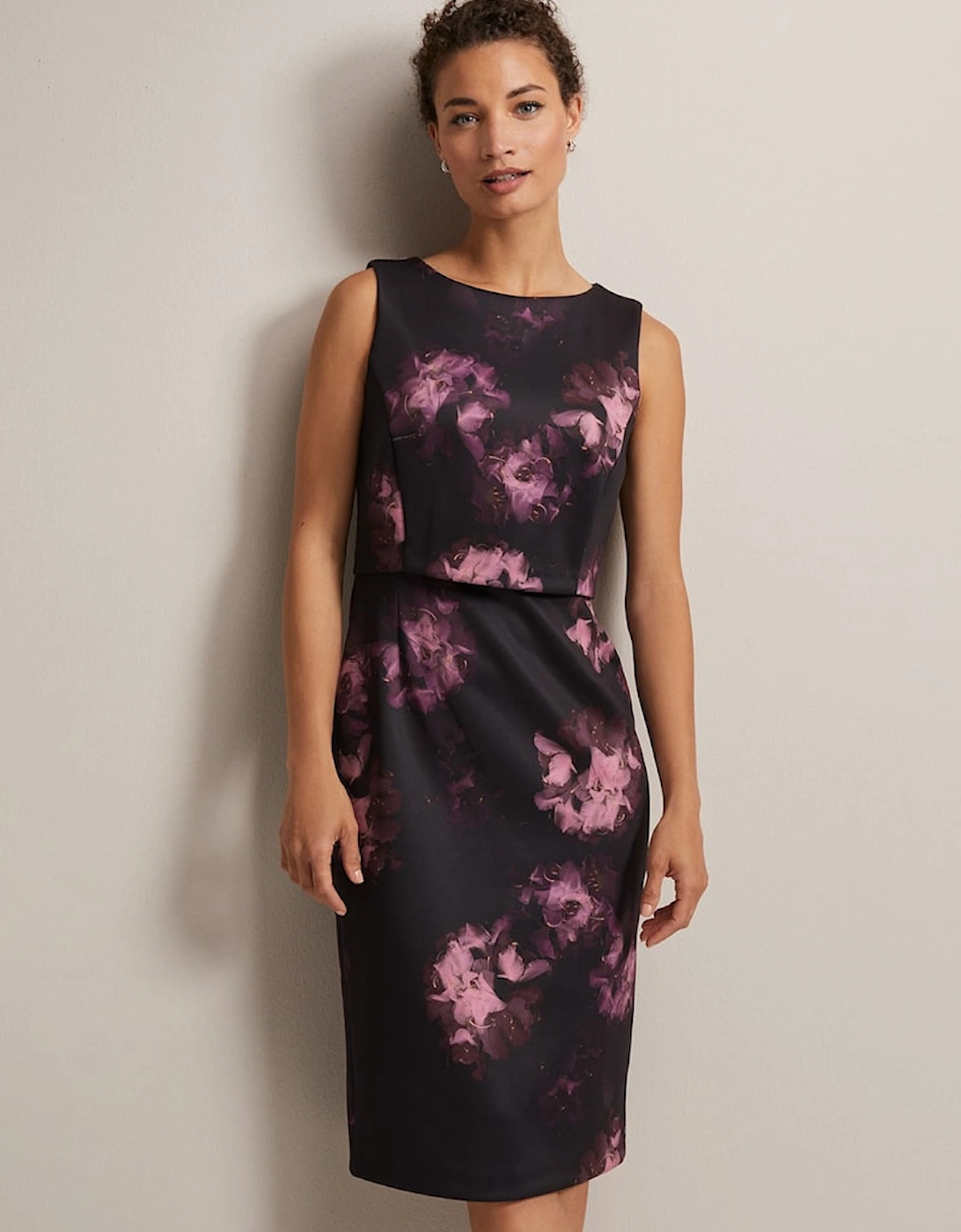 Arianne Abstract Floral Scuba Dress, 7 of 6