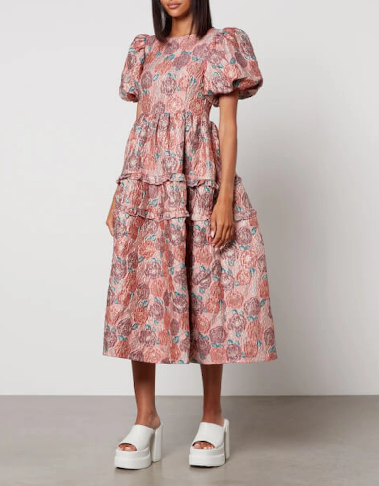 Dream Nerissa Floral-Print Jacquard Midi Dress