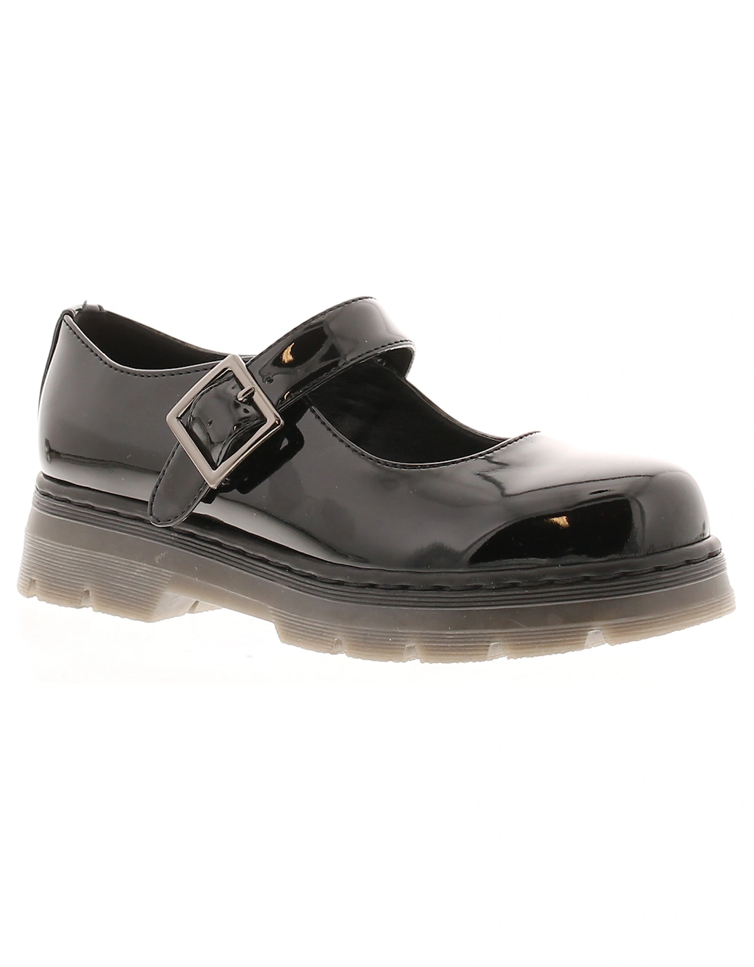 Girls School Shoes twister black UK Size, 6 of 5