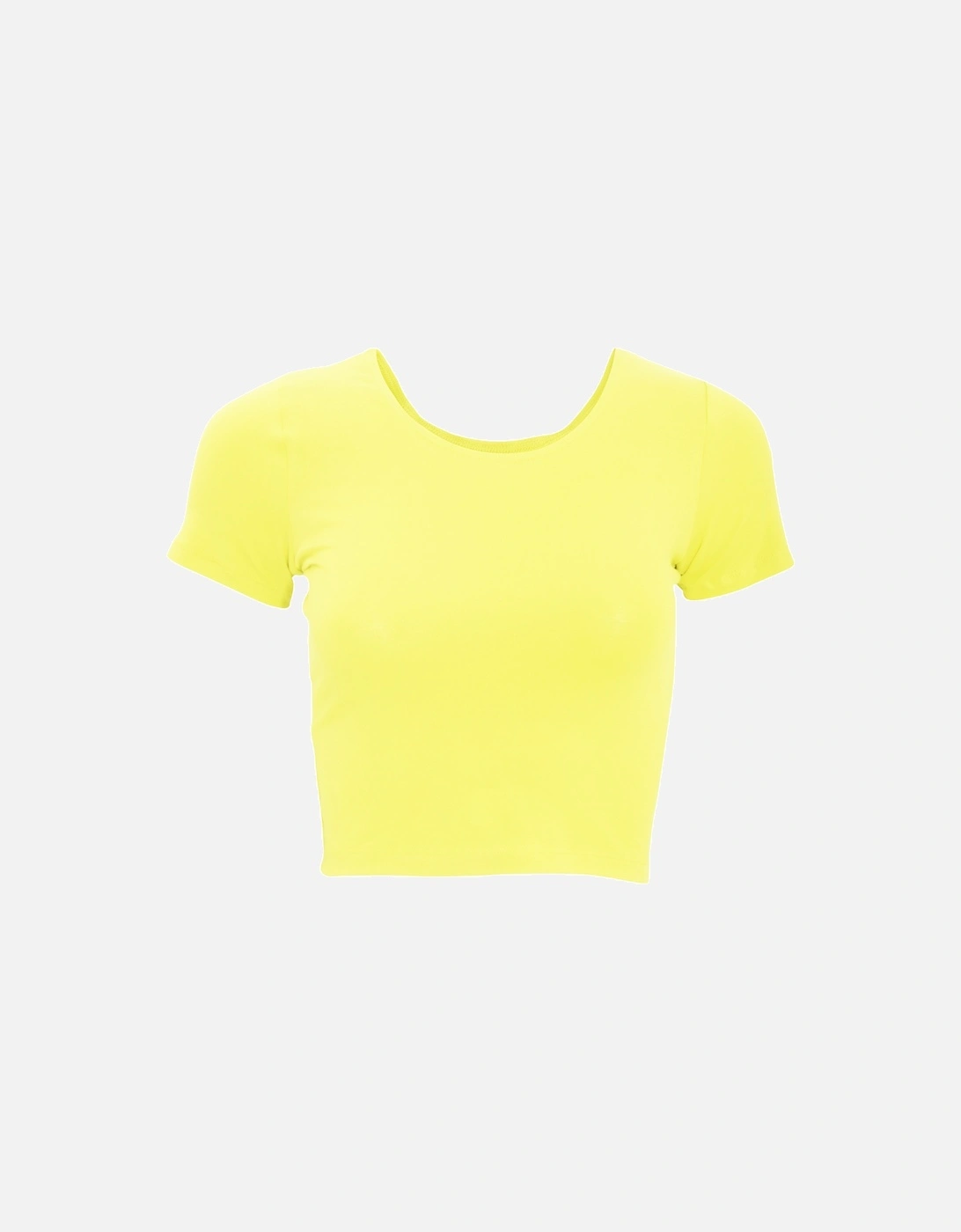 Womens/Ladies Plain Cropped Short Sleeve T-Shirt, 3 of 2