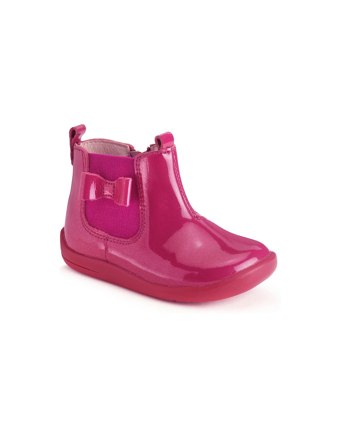 STARTRITE Wonderland Ruby Red Glitter Patent Leather Chelsea Boot, 2 of 1