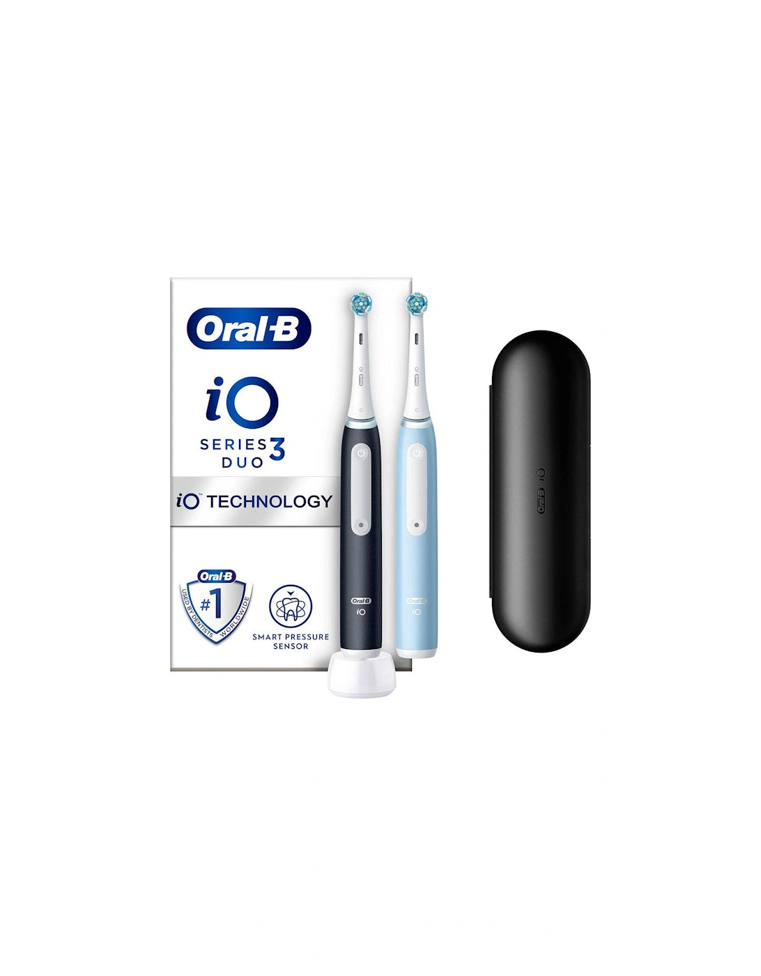 Oral-B iO3 Matt Black & Ice Blue (Duo Pack + Travel Case), 3 of 2
