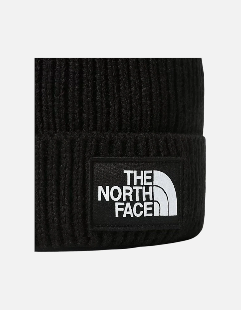 TNF Logo Box Cuff Beanie - Black