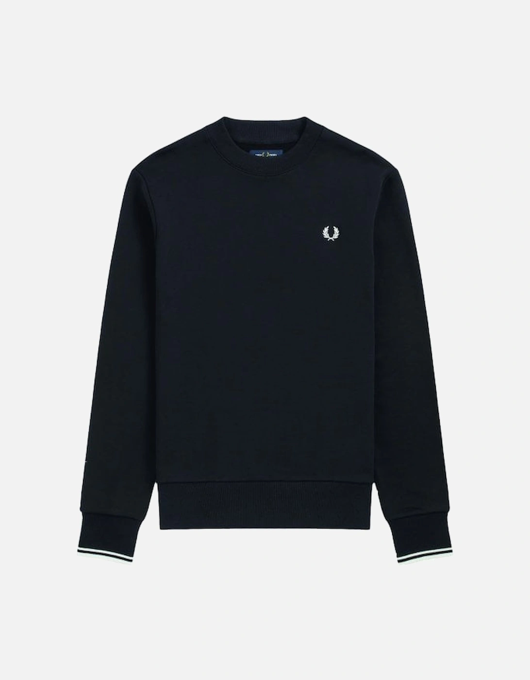 Men's Fred Perry Crew Neck Sweatshirt - Black - Size: X large
