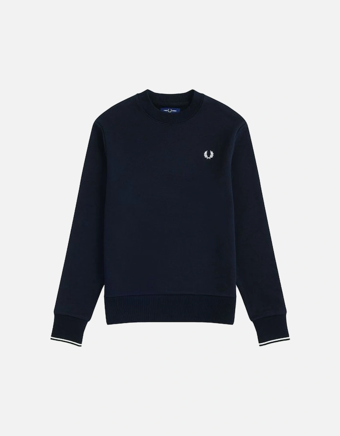 Men's Fred Perry Crew Neck Sweatshirt - Navy - Size: LARGE