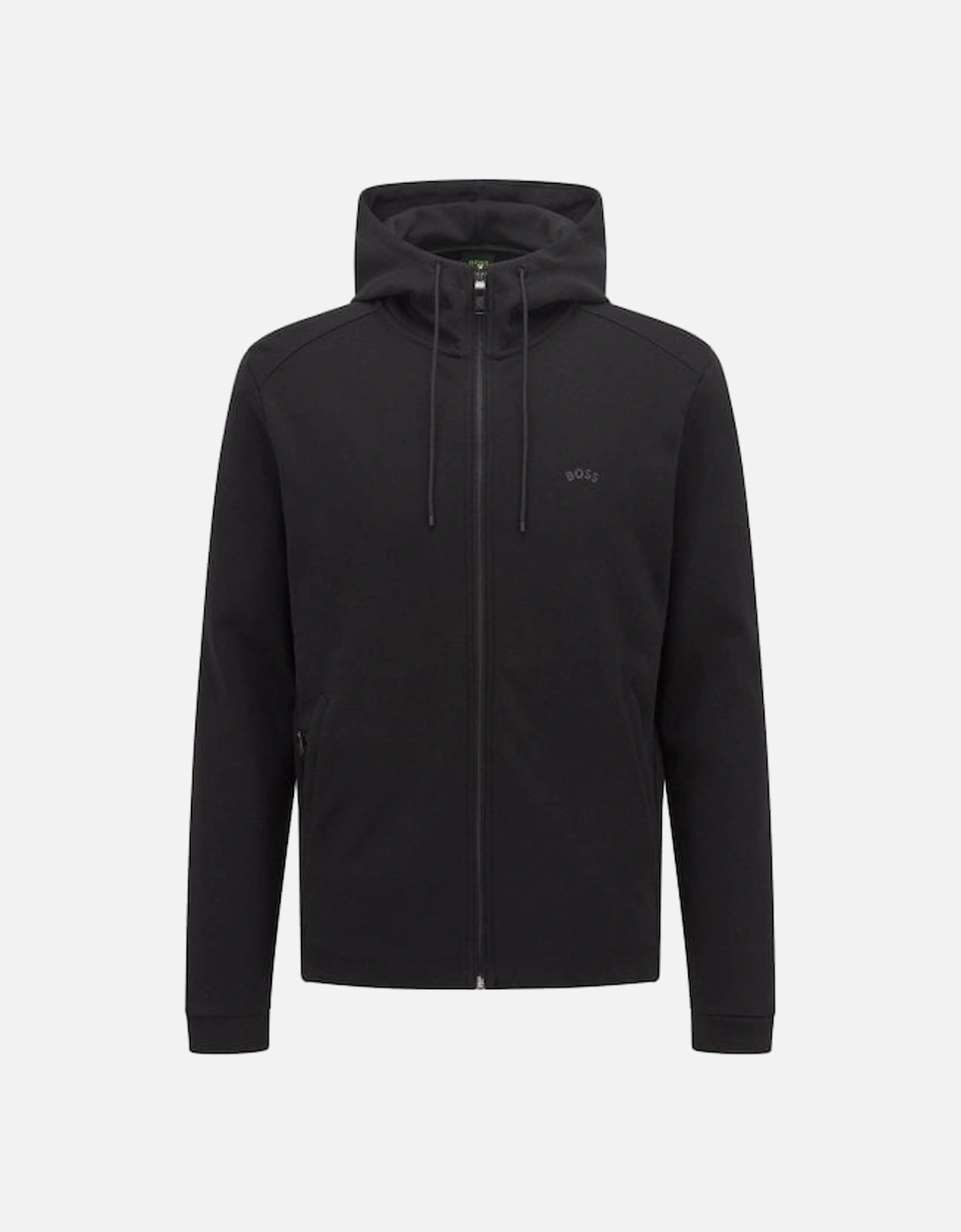 BOSS Saggy Curved Zip Hooded Sweat - Black, 3 of 2