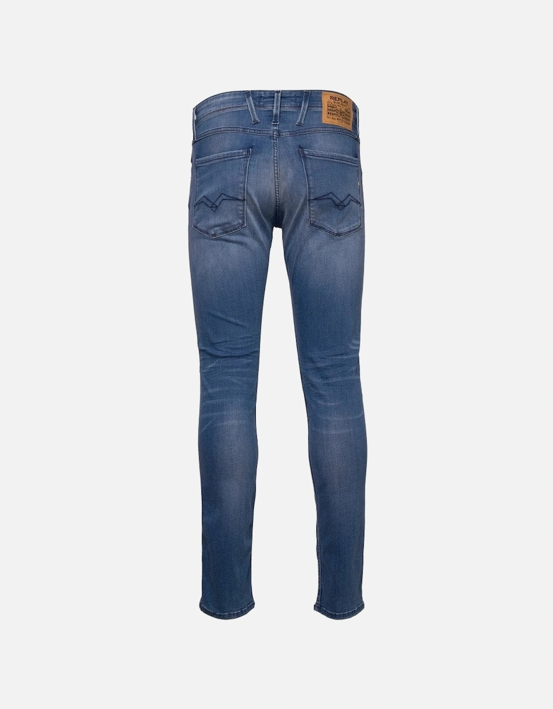 ANBASS Slim Power Stretch 99 Denim - Medium Blue