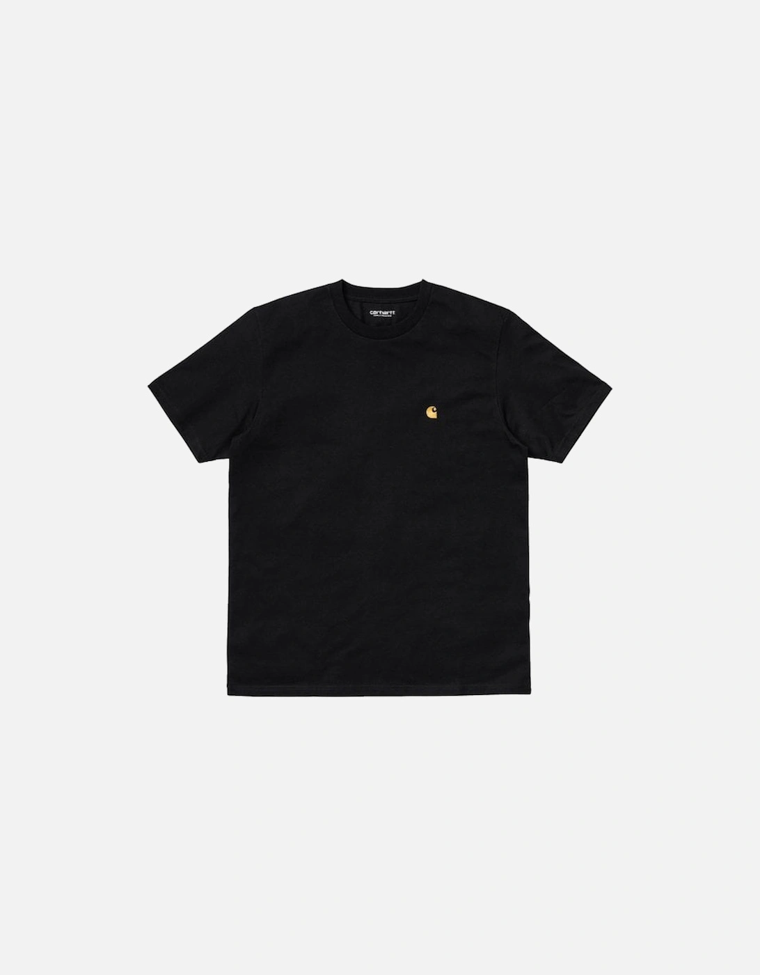 Men's Carhartt WIP SS Chase T-Shirt Black/Gold - Size: 36
