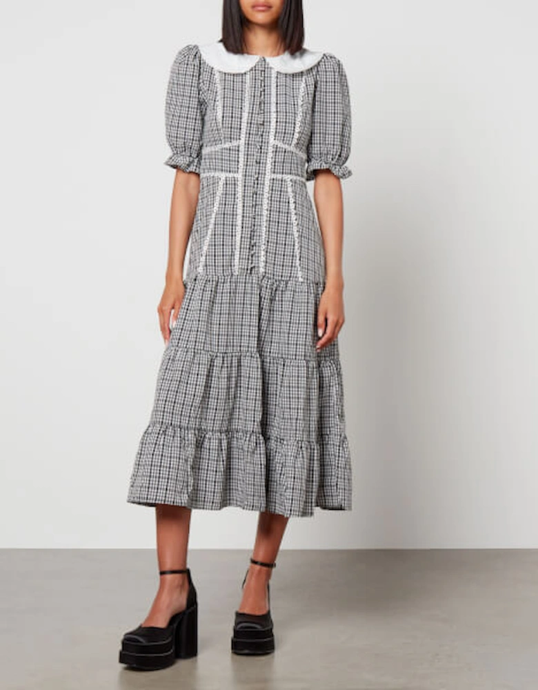 Candia Gingham Woven Midi Dress