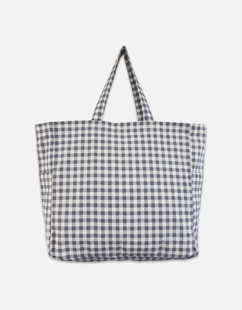 GINGHAM SHOPPER - GREY
