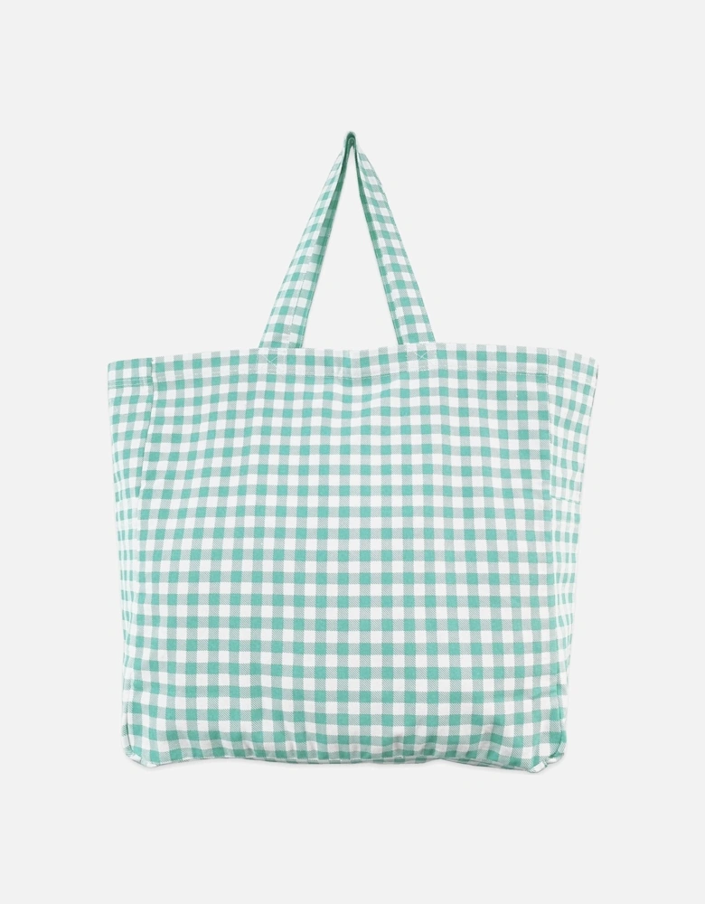 GINGHAM SHOPPER - AQUA