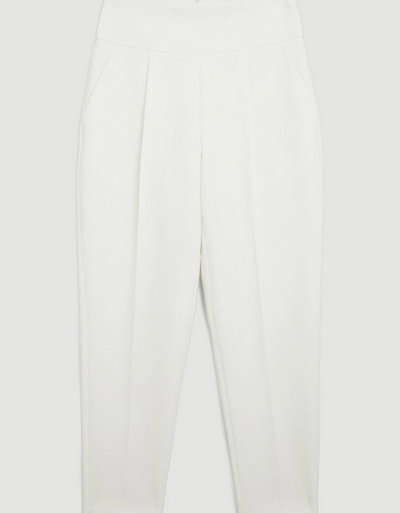 Compact Stretch High Waisted Straight Leg Trouser
