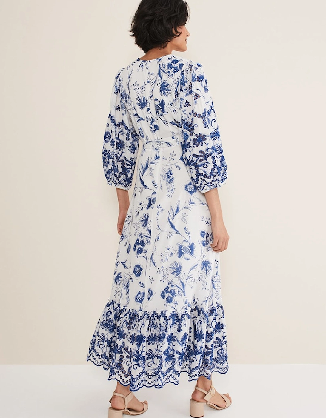 Abriella Floral Broderie Midi Dress