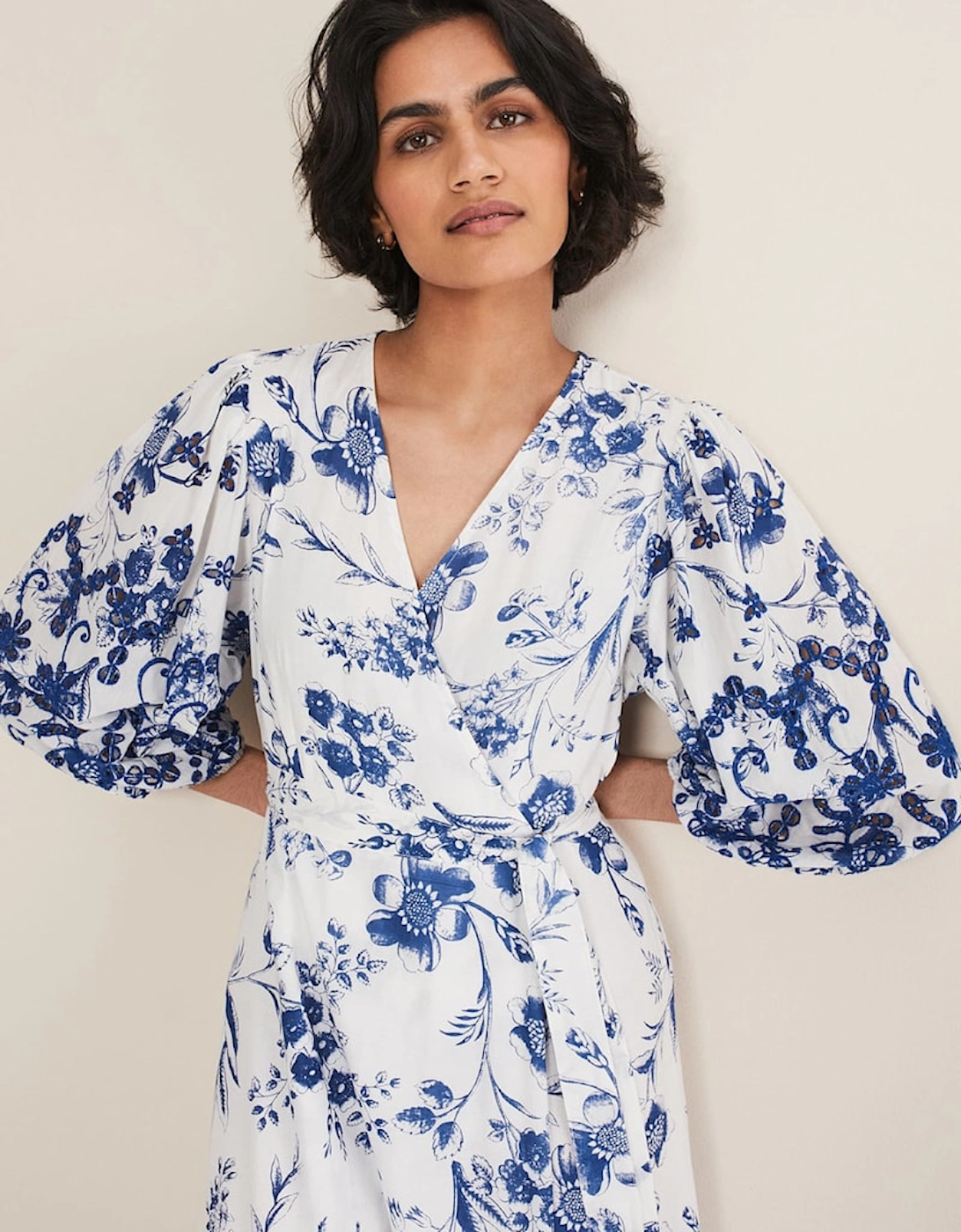 Abriella Floral Broderie Midi Dress