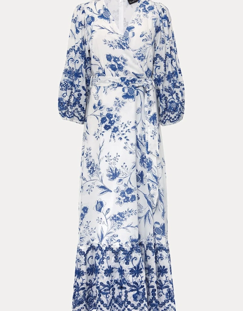 Abriella Floral Broderie Midi Dress