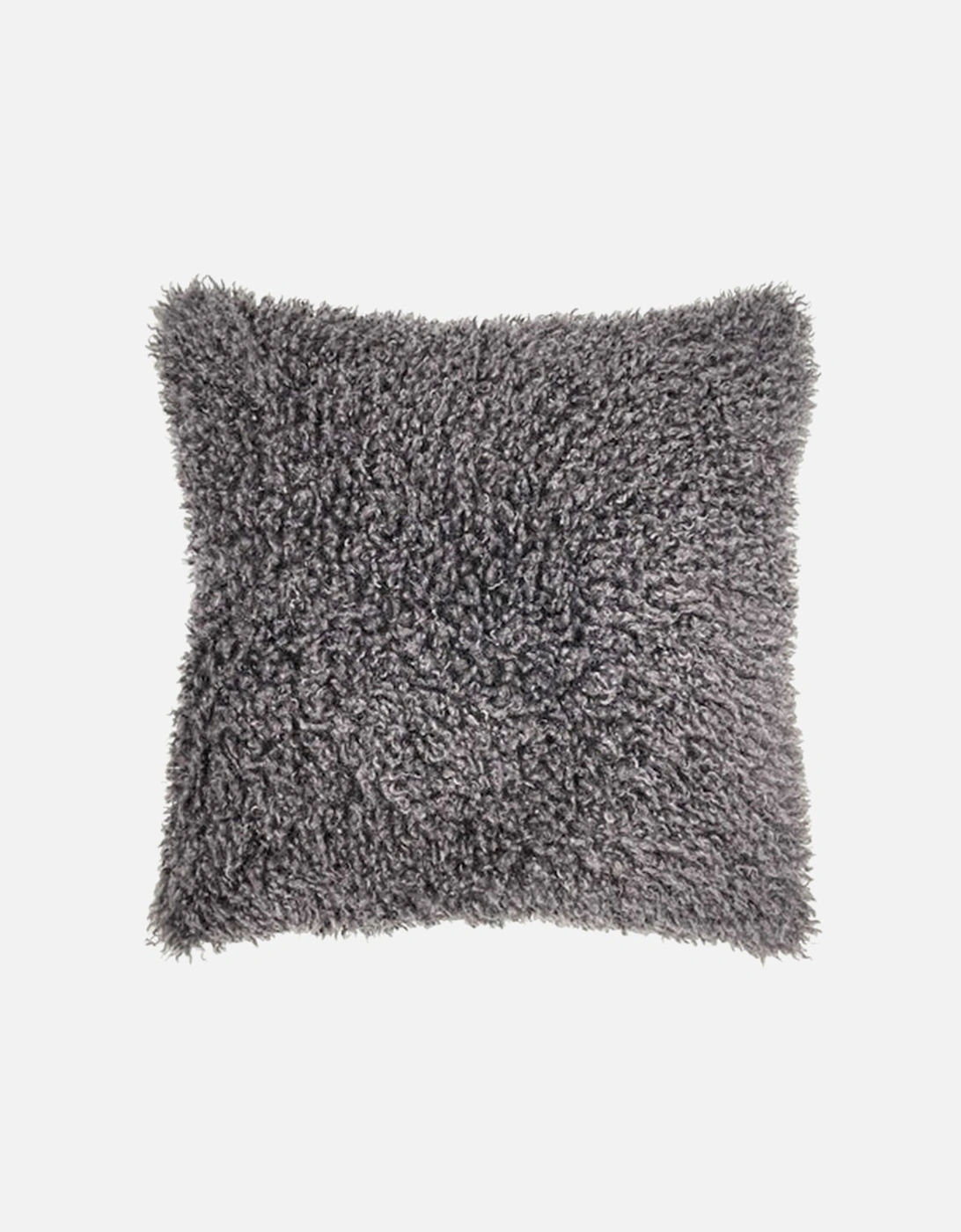 Teddy Faux Mongolian Cushion - Grey, 2 of 1