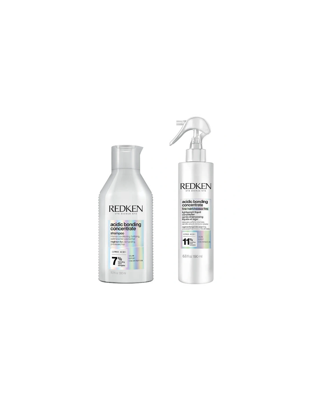 Acidic Bonding Concentrate Shampoo and Lightweight Liquid Conditioner Bond Repair Bundle for Fine Hair, 2 of 1