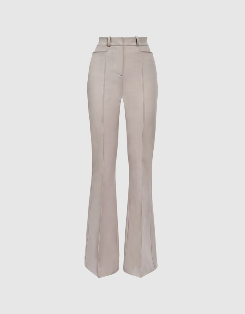 Flared High Rise Trousers