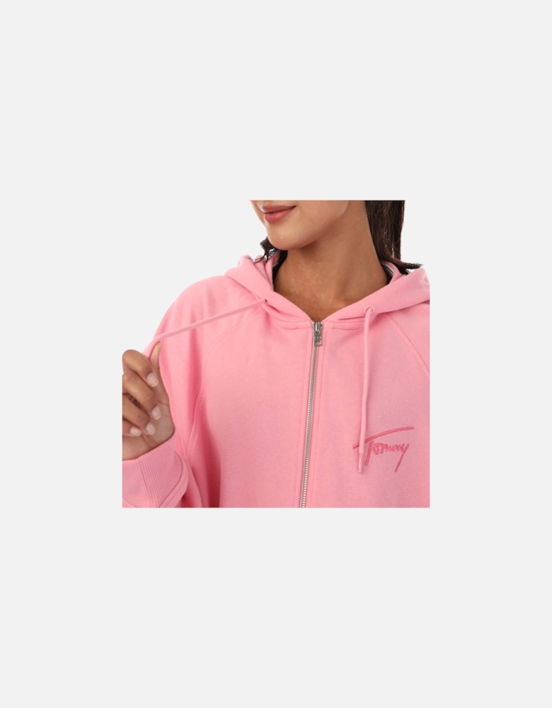 Womens Signature Boxy Zip Hoody