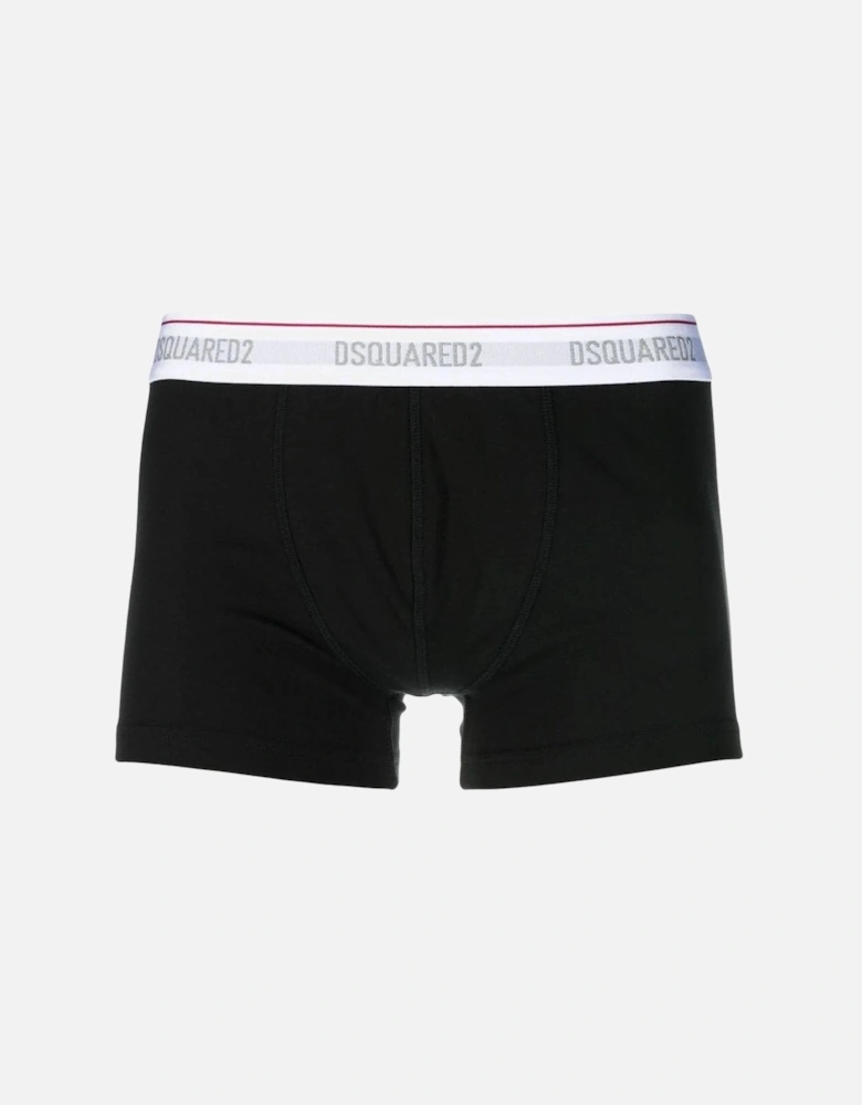 Contrast Waistband Boxers Black