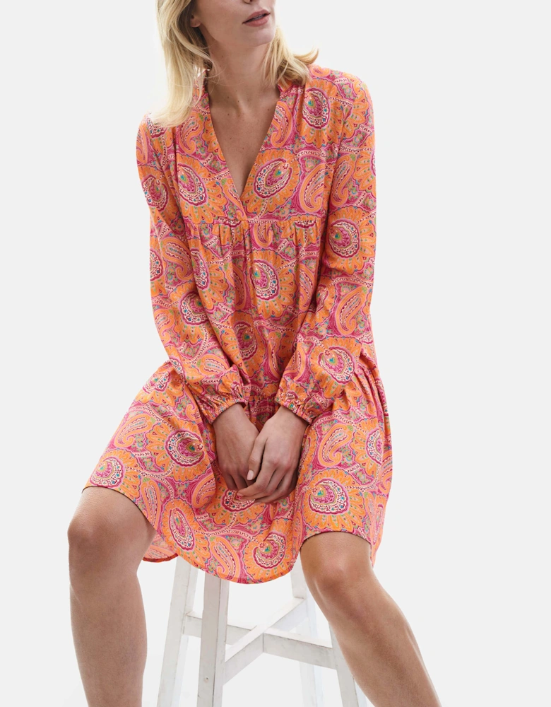 Short Paisley V-neck Dress