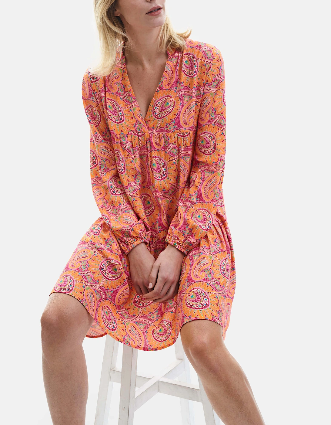 Short Paisley V-neck Dress, 5 of 4