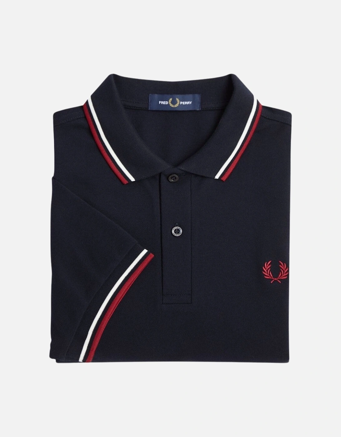 FP M3600 Twin Tipped Polo - Navy/White/Red