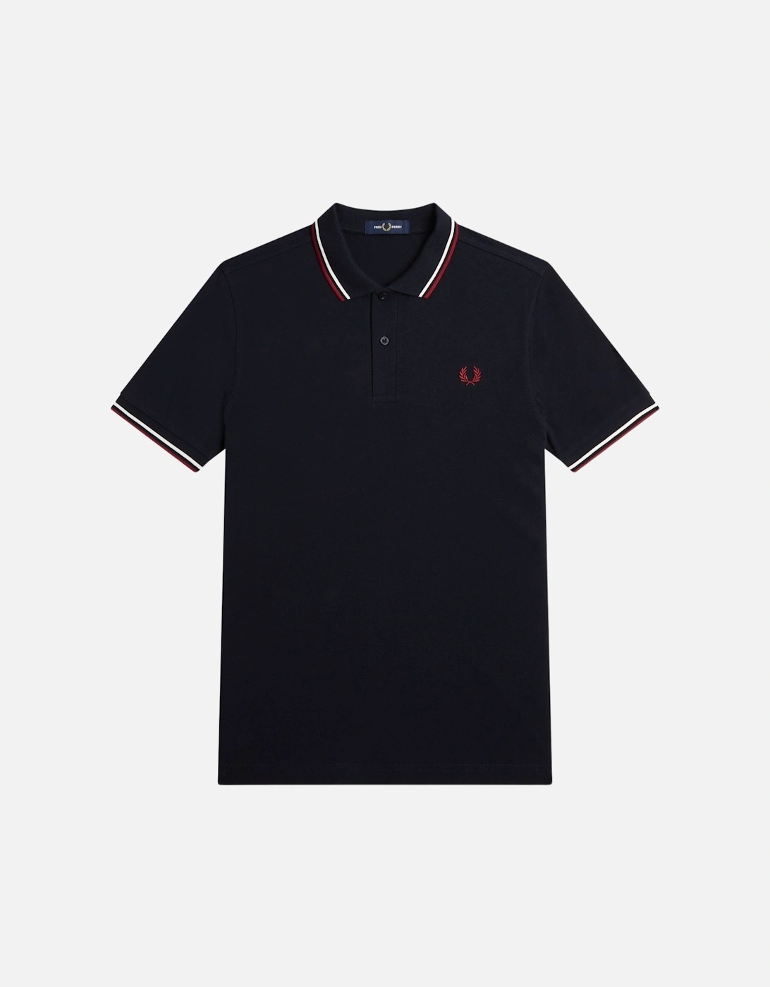 M3600 Twin Tipped FP Polo - Navy/White/Red, 4 of 3