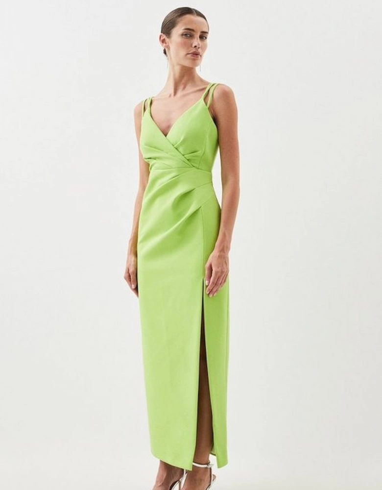 Clean Tailored Strappy Maxi Dress