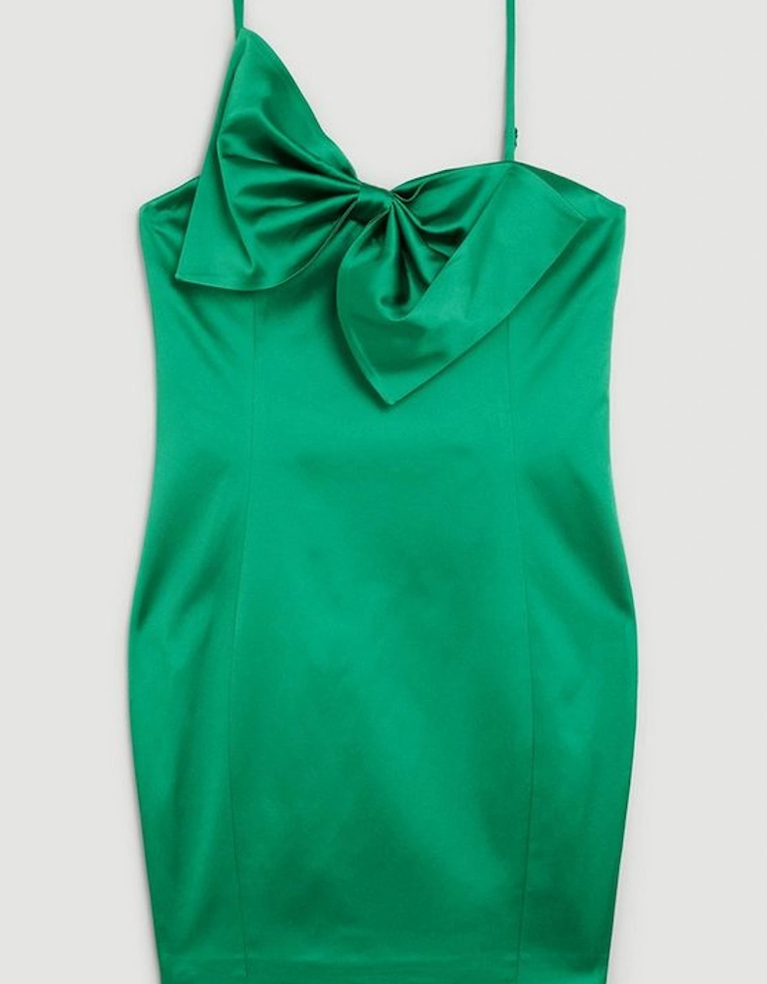 Italian Satin Statement Bow Mini Dress