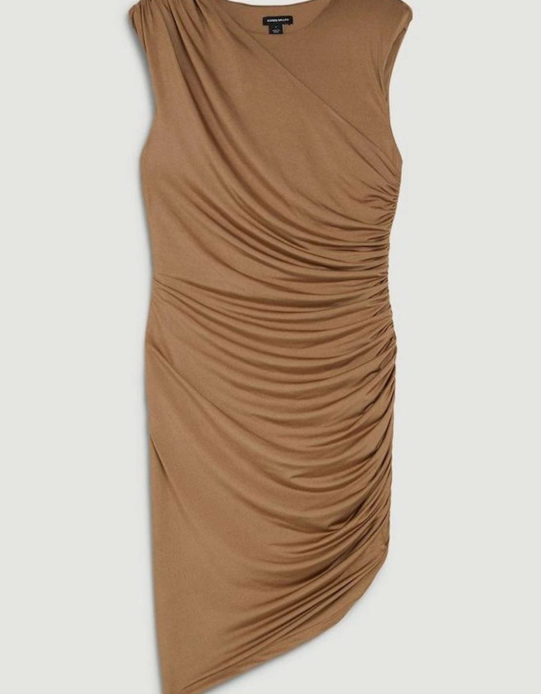 Jersey Crepe Draped Mini Dress