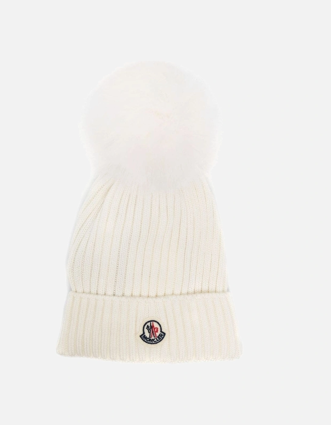 Kids Fur Bobble Hat White, 3 of 2