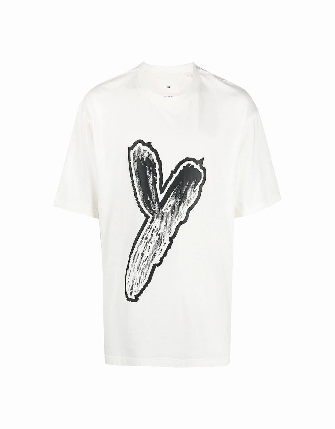 Y-3 Mens Graphic Logo T-shirt White, 4 of 3