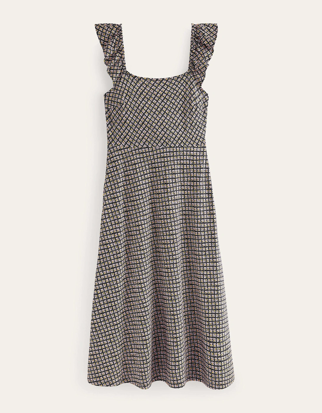 Frill Detail Jersey Midi Dress