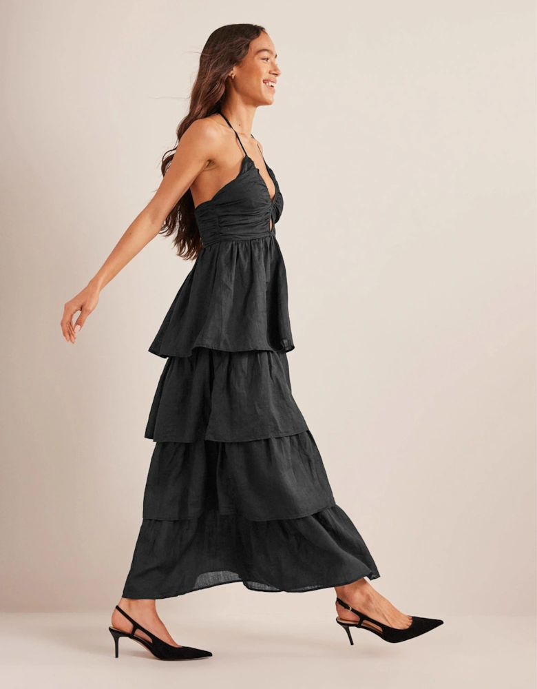 Ruched Tiered Maxi Dress
