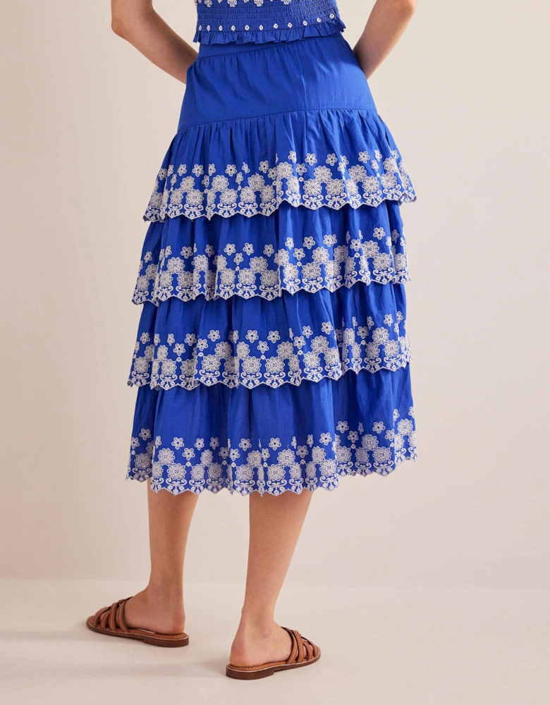 Multi Tiered Broderie Skirt