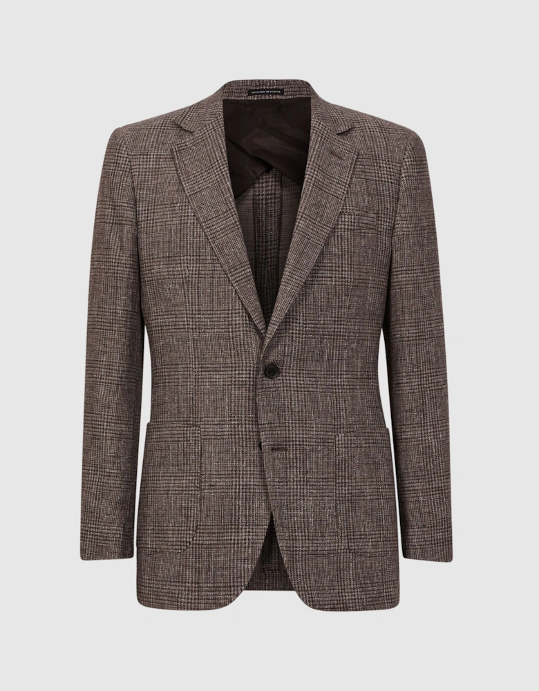 Modern Fit Single Breasted Check Blazer