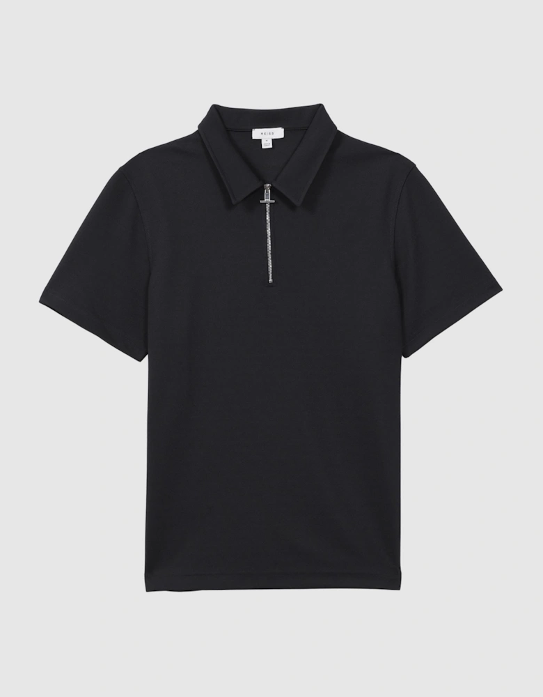 Slim Fit Half-Zip Polo Shirt