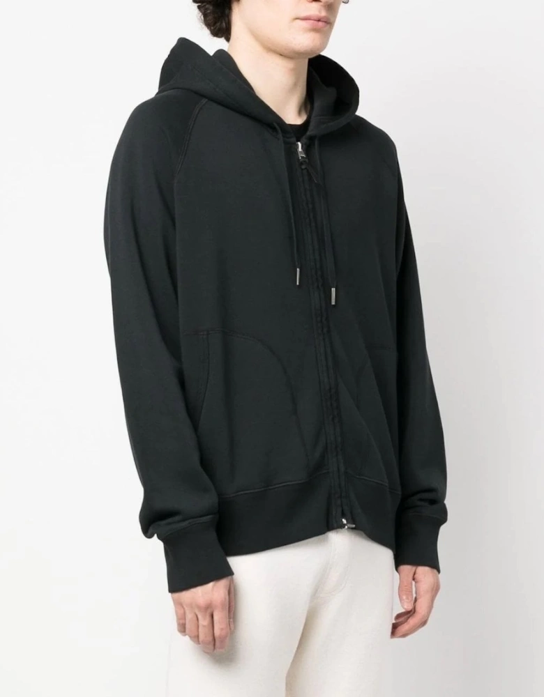 Garment Dyed Hooded Top Black